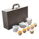 Conjunto de chá White Jade Ceramic Gongfu com bule, 6 xícaras, 10 unidades