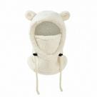 Conjunto De Chapéu, Cachecol E Máscara Facial À Prova De Frio Para Meninos E Meninas De 3 a 10 Anos,