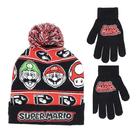 Conjunto de Chapéu e Luvas de Inverno Nintendo Super Mario para Meninos