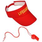 Conjunto de chapéu Lifeguard Accessories Bohue Lifeguard Hat Red Whistle