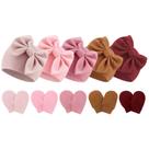 Conjunto de chapéus e luvas para bebês AQOKKA Infant Bow