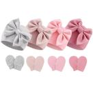 Conjunto de chapéus e luvas para bebês BQUBO Newborn Hospital Hat Cotton Conjunto de chapéus e luvas para bebês BQUBO Newborn Hospital Hat Cotton