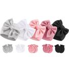 Conjunto de chapéus e luvas para bebês BQUBO Newborn Hospital Hat Cotton