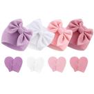 Conjunto de chapéus e luvas para bebês BQUBO Newborn Hospital Hat Cotton Conjunto de chapéus e luvas para bebês BQUBO Newborn Hospital Hat Cotton