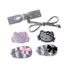 Conjunto De Charms Prateados Hello Kitty Para Sapatos Femininos E Infantis, Fivelas Destacáveis DIY,