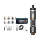 Conjunto de Chave de Fenda Elétrica Worx WX242 - 4V, Sem Fio, Recarregável, com 30 Bits Conjunto de Chave de Fenda Elétrica Worx WX242 - 4V, Sem Fio, Recarregável, com 30 Bits