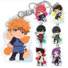 Conjunto de chaveiros Blue Lock Soccer Anime Chibi Characters