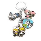 Conjunto de chaveiros com personagens Vocaloid Miku, Rin, Len, Luka e Kaito