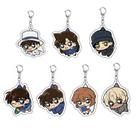 Conjunto de chaveiros de acrílico com personagens do detetive Conan Chibi