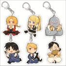 Conjunto de chaveiros de acrílico Fullmetal Alchemist Edward & Friends