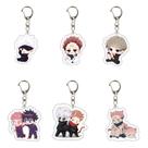 Conjunto de chaveiros de acrílico Jujutsu Kaisen Yuji, Megumi, Gojo Conjunto de chaveiros de acrílico Jujutsu Kaisen Yuji, Megumi, Gojo