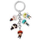 Conjunto de chaveiros de acrílico Mystic Messenger com 5 personagens de Chibi