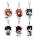Conjunto de chaveiros de acrílico Rurouni Kenshin Kenshin, Kaoru, Saito