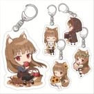 Conjunto de chaveiros de acrílico Spice and Wolf Holo Lawrence Chibi