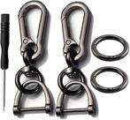 Conjunto de chaveiros de carro Imeisuit Quick-Release D-Ring com mosquetão