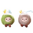 Conjunto de chaveiros de pelúcia de coco, 2 peças, design de frutas de verão de 11 cm Conjunto de chaveiros de pelúcia de coco, 2 peças, design de frutas de verão de 11 cm