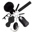 Conjunto de chaveiros de segurança QINER para mulheres com alarme pessoal, 9 unidades