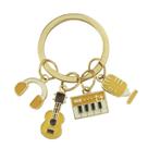 Conjunto de chaveiros DIY Music Instrument - guitarra, microfone, cabeça