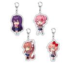 Conjunto de chaveiros Doki Doki Literature Club em acrílico de 4 caracteres