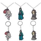 Conjunto de chaveiros e colares com personagens do Demon Slayer