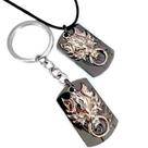 Conjunto de chaveiros e colares Final Fantasy Wolf Ring