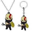 Conjunto de chaveiros e colares God of War III Kratos Cartoon