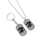 Conjunto de chaveiros e colares Payday 2 em aço inoxidável