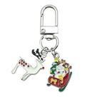 Conjunto de chaveiros Festive Christmas Santa Reindeer Snowman
