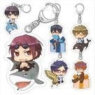 Conjunto de chaveiros grátis! Clube de natação acrílico Haruka Makoto Rin Conjunto de chaveiros grátis! Clube de natação acrílico Haruka Makoto Rin