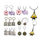 Conjunto de chaveiros Gravity Falls Bill Cipher Waddles