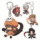 Conjunto de chaveiros Guilty Gear em acrílico estilo Chibi com Sol, Kai, May Conjunto de chaveiros Guilty Gear em acrílico estilo Chibi com Sol, Kai, May