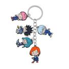 Conjunto de chaveiros Jujutsu Kaisen Cartoon Chibi Keyring Anime Fan