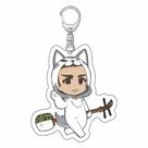 Conjunto de chaveiros Pure White Sound com lindos macacões de animais