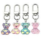 Conjunto de chaveiros: resina luminosa, urso, chaveiro colorido x4