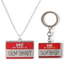 Conjunto de chaveiros Slim Shady Meu nome é Eminem Hip Hop Conjunto de chaveiros Slim Shady Meu nome é Eminem Hip Hop