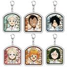 Conjunto de chaveiros The Promised Neverland em acrílico Anime