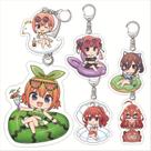 Conjunto de chaveiros The Quintuplets Nakano Sisters por excelência