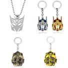 Conjunto de chaveiros Transformers Optimus Prime e Decepticon Metal