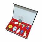 Conjunto de chaveiros Undertale Sans Game Flowers em forma de coração
