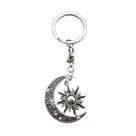 Conjunto de chaveiros vintage Moon and Sun com pingentes de anjo e estrela