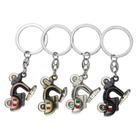 Conjunto de chaveiros Vintage Scooter, pacote com 4, mini motocicleta, liga de zinco