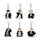 Conjunto de chaveiros Wind Breaker Acrylic Sakuraba & Sug Anime