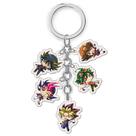 Conjunto de chaveiros Yu-Gi-Oh em acrílico de 5 personagens de anime