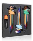 Conjunto de chaves Allen Lichamp, 27 peças Rainbow Torx SAE Metric Conjunto de chaves Allen Lichamp, 27 peças Rainbow Torx SAE Metric