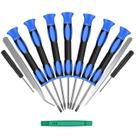 Conjunto de chaves de fenda Torx Kingsdun 12 em 1 com pinça, azul