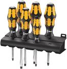 Conjunto de chaves de fenda Wera 932/6 Kraftform Plus com rack de 6 peças