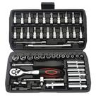 Conjunto de chaves de soquete TILIBOTE 53PCS com catraca 1/4 com extensão. Conjunto de chaves de soquete TILIBOTE 53PCS com catraca 1/4 com extensão.