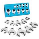 Conjunto de chaves DURATECH de 10 peças 3/8 Drive Crowfoot Open End SAE