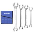 Conjunto de chaves Flare Nut WORKPRO, linha de freio métrica de 4 peças 10-22 mm