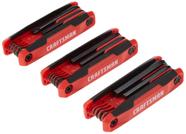 Conjunto de chaves hexagonais Craftsman CMHT26004, pacote com 25 chaves dobráveis Conjunto de chaves hexagonais Craftsman CMHT26004, pacote com 25 chaves dobráveis